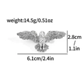Dettaglio della spilla a forma di aquila con dimensioni 6,1 cm e peso 14,5 g - Stile Aquila Alata (XZ2510)