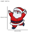 Lindo broche de Papá Noel en esmalte rojo y blanco tamaño de 29mm x 24mm - Santa Claus