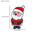 Broche de esmalte de Papá Noel de dibujos animados con medidas 32mm x 17mm fondo blanco - Papá Noel de pie