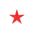 Distintivo a stella pentagonale 3D in smalto rosso con finitura opaca in lega di metallo - Pentagramma Rosso