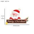 Lindo broche de esmalte de Papá Noel con letras de Merry Christmas y detalles de acebo - Pancarta de Papá Noel