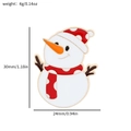 Cute cartoon snowman enamel brooch pin with red polka dot hat and scarf 30mm size - Snowman