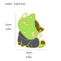 Halloween Frankenstein kat emaille speld, groene cartoon broche, maat 31x25mm - Frankenstein Groene Kat Stijl (XZ3020-11)
