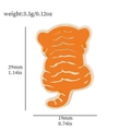 Detailed size and weight specs for this cute orange cartoon tiger enamel brooch pin - Side Profile Orange Tiger (XZ2280-4)