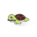 Cartoon sea turtle enamel pin with a knife, ocean life creature badge accessory - Turtle With Knife Style (XZ2332-5)