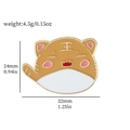 Cartoon tiger enamel pin in orange and white with dimensions and weight specs - Roaring Orange Tiger (XZ2280-3)