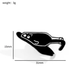 Zwarte kat emaille pin in inktfles vloeibare stijl meet 31mm met een gewicht van 3g - Minimalistische Zwarte Kat Vorm (XZ3155-2)