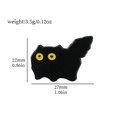 Spilla in smalto a forma di gatto nero cartoon, dimensioni 22x27mm, peso 3,5g - Xz2055