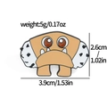 Süße Cartoon-Monster Emaille-Anstecknadel mit präzisen Größen- und Gewichtsangaben - Orangen-Eis-Monster (XZ2537-4)