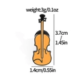 Broche violoncelle émaillée orange avec col noir, dimensions 3,7x1,4 cm, poids 3g - Violon Orange