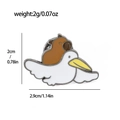 Épingle émaillée capybara chevauchant un pélican, dimensions 2,9 cm de large et 2 cm haut - Style Capybara Chevauchant un Pélican (XZ2699-6)