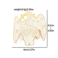 Spilla in smalto serafino bianco con ali e occhi, misura 4,2 cm per 4 cm - Stile Angelo con Molti Occhi (XZ2958-2)