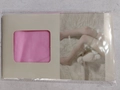 Pink children's pantyhose in retail packaging with model illustration and paper card - One Size / Pink