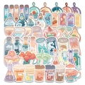 50pcs waterproof drink cup stickers with cute fruit and macaron aesthetic for laptops - Drink Cup Series