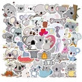 Lot d'autocollants koala mignons en PVC imperméable pour décorer valise et pc - Série Animale Koala