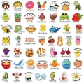 50 pegatinas de recompensa divertidas para niños, calcomanías motivadoras impermeables - Set de Pegatinas Juegos de Palabras