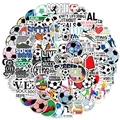 Lot de 100 autocollants de football étanches avec citations pour ordinateurs et bagages - Style Série Football