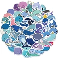 50 pieces of cute waterproof cartoon whale stickers for laptop and luggage decoration - Cute Cartoon Whale Style (DD143)