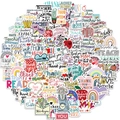 100pcs waterproof teacher appreciation stickers for laptop and luggage decor - Mixed Teachers' Day Gratitude Style