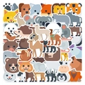 Lot de stickers animaux imperméables avec lion panda et koala pour décoration - Animal Abstrait Dessin Animé