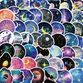 50 pieces of waterproof celestial stickers featuring moons, planets, and galaxies - Moonlight Series (TT102)