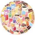 Set of 50 waterproof hand-drawn food and drink doodle stickers for luggage and journals - Food and Beverage Series