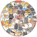 Simpatici adesivi di gatti disegnati a mano per decorazione fai-da-te di borracce - Stile Gatto Scarabocchio