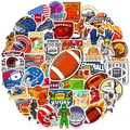 Set van 50 waterdichte American football-stickers met helmen en diverse spelersmotieven - American Football Stijl