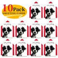 Detailed set of 10 birthday cards with cute puppy illustrations and red envelopes - Dog Illustration Style (T020400653)