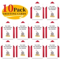 Set di 10 biglietti d'auguri per nuova casa con buste rosse e illustrazioni - T020400645