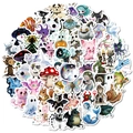 Set mit 56 dunklen Fantasy-Cartoon-Graffiti-Aufklebern mit skurrilen Doodle-Designs - Fantasie Monster Stil (T01042831)