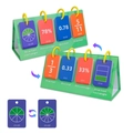 Educational math flip chart set for learning fractions, decimals, and percentages - T01042978