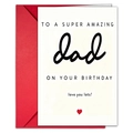 Biglietto di compleanno per papà con busta rossa e cuore per regalo del padre - Buon Compleanno Papà (T020401295)
