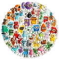 Set di 56 adesivi colorati con robot cartoon per decorazione di laptop e scrivania - Stile Robot Cartone Animato Assortito (T01042992)