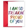 Detail shot of encouragement card with colorful font on red envelope set - Inspirational Text Card(T020401234)