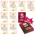 50 tarjetas de conversación Love Sparks Heart to Heart para parejas en caja roja - Estilo Burdeos (T01042958)