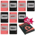 Romantic Spark card game for couples featuring 46 interactive scratch cards on white background - Romantic Sparks Interaction Cards (T01042981)
