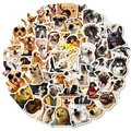 Set van 56 grappige hondenstickers met diverse rassen in een hartvormige opstelling - Honden Meme Collectie (T01042952)