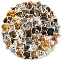 Pack of 56 realistic waterproof cat and dog stickers for luggage and laptop decor - Realistic Cat Dog Assortment (T01042953)