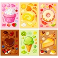 6-pack of cartoon dessert mix-and-match puzzle stickers for kids DIY crafts - Dessert Theme Style (T01043007)