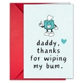 Carte d'anniversaire papa avec enveloppe rouge et dessin animé de boîte à mouchoirs - Style de Boîte à Mouchoirs Humoristique (T020401691)