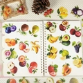 56 pezzi di adesivi realistici di frutta in PET per scrapbooking su taccuino a spirale - Motivo di Frutta Realistico (T01042931)