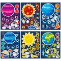 Cartoon Planeten DIY Aufkleber Packung mit 6 Bögen für kreative Gesichtsausdruck Bastelarbeiten - Galaxie Planeten Thema (T01043013)