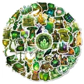 Green forest magic witch themed decorative sticker set with mystical wizard designs - T01042973