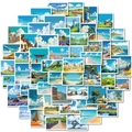 56 Stück Anime-Landschaftsaufkleber mit blauem Himmel und Wolken-Motiven - T01043074