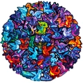 Pack de 50 pegatinas de dragones neón de fantasía para cascos y maletas con colores vivos - Estilo Neón Dragón Fantasía (T01043017)