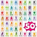Set di 50 carte mostro dei cartoni animati con emozioni e comportamenti per l'educazione - T01043004
