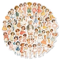 Vintage stickers van schattige meisjes in landhuisstijl voor koffers en scrapbooking - Vintage Meisjes Collectie (T01043027)