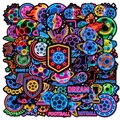 Neon Fußball Graffiti Aufkleber Set mit Trophäen und Spieler Silhouetten für Kinder - Neon Fußball Stil (T01043047)