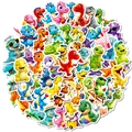 56-pack of cute 3D cartoon dinosaur stickers in vibrant colors for scrapbooking and laptops - Cute Dinosaur Series B (T01043052)